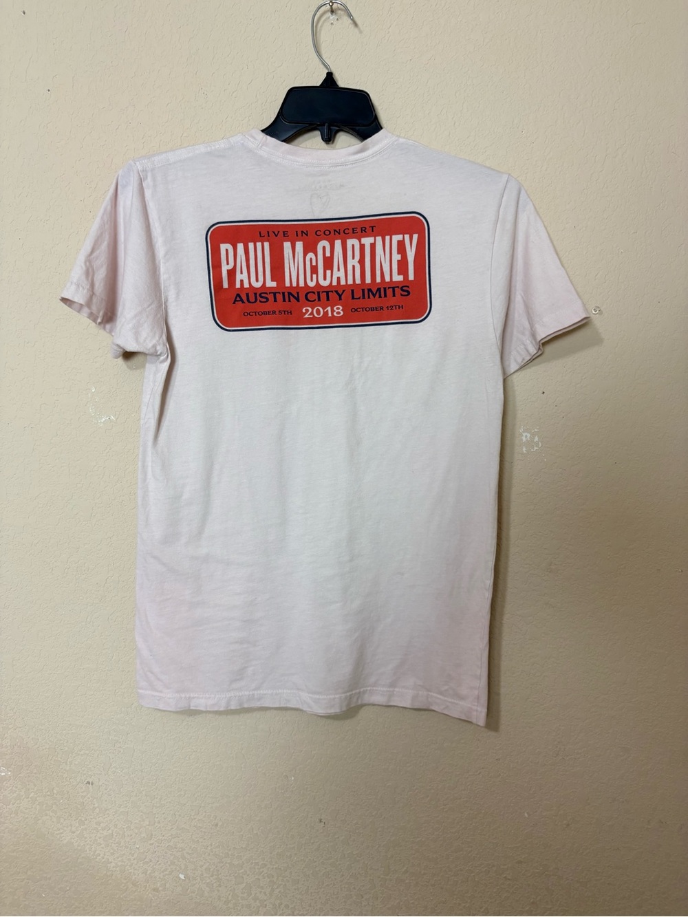 Paul McCartney Ivory Crew Neck Short Sleeve Cotton T-Shirt Tee Size Small - Picture 6 of 14